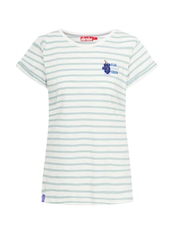 Derbe Shirt in Creme/ Hellblau