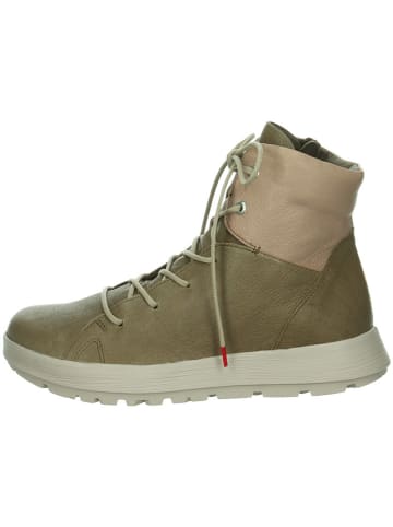 Think! Leren boots "Comoda" groen/beige