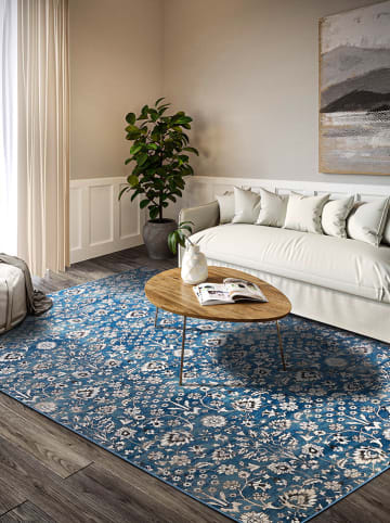 Villeroy & Boch Kurzflor-Teppich ''Ernest'' in Blau/ Creme