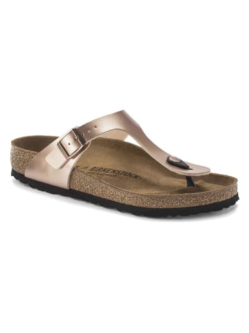 Birkenstock Leder-Zehentrenner "Gizeh" in Kupfer - Weite S