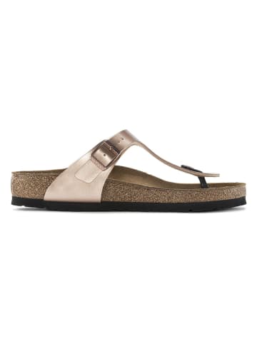 Birkenstock Leder-Zehentrenner "Gizeh" in Kupfer - Weite S