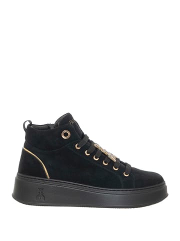 Patrizia Pepe Leder-Sneakers in Schwarz