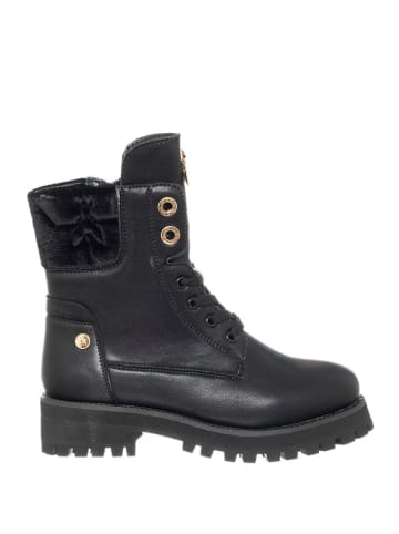 Patrizia Pepe Leder-Boots in Schwarz