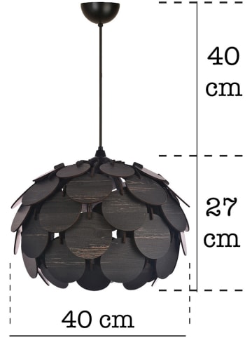 Opviq Hängeleuchte in Schwarz - Ø 40 cm