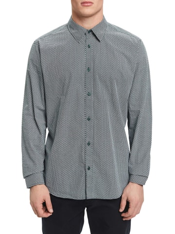 ESPRIT Blouse donkerblauw/wit