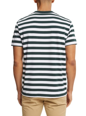 ESPRIT Shirt donkergroen/wit