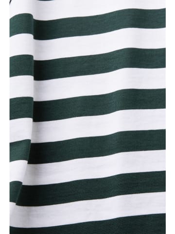 ESPRIT Shirt in Dunkelgrün/ Weiß