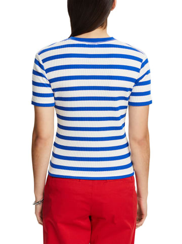 ESPRIT Shirt in Blau/ Weiß