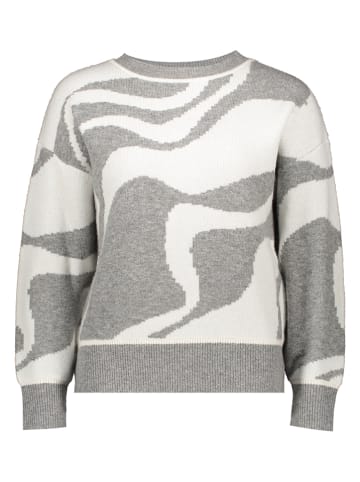 ESPRIT Sweter w kolorze szaro-białym
