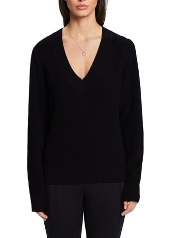 ESPRIT Sweter w kolorze czarnym