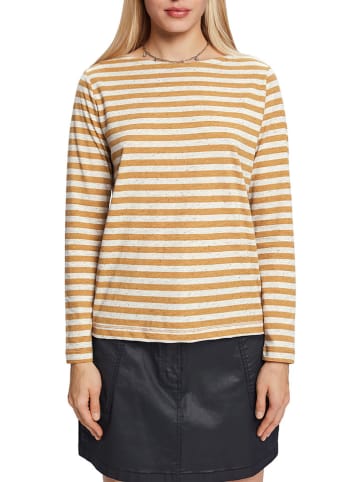 ESPRIT Longsleeve in Camel/ Creme