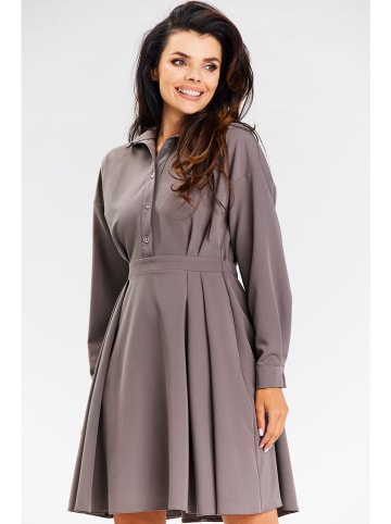 Awama Kleid in Taupe