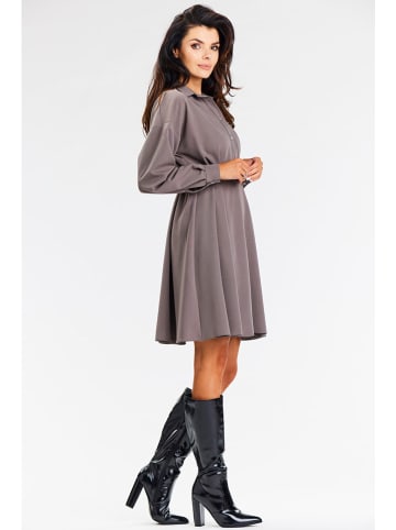 Awama Kleid in Taupe