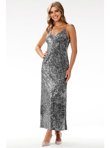 Awama Paillettenkleid in Grau
