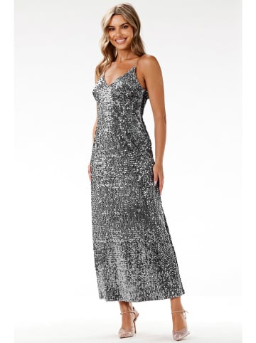 Awama Paillettenkleid in Grau