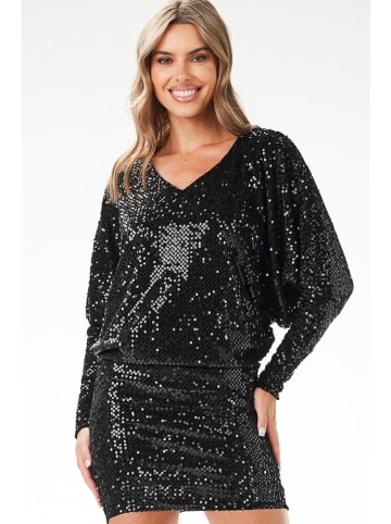 Awama Paillettenkleid in Schwarz