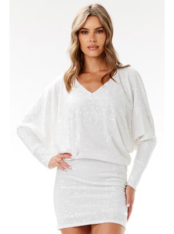 Awama Paillettenkleid in Weiß