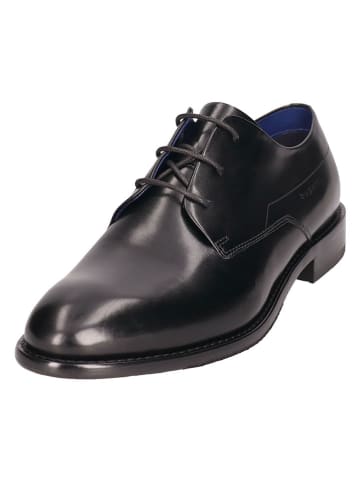 Bugatti Leder-Schnürschuhe in Schwarz
