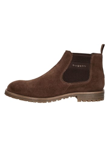 Bugatti Leder-Chelsea-Boots in Braun