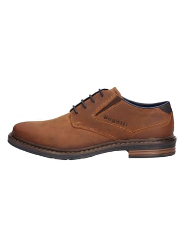 Bugatti Leder-Schnürschuhe in Hellbraun