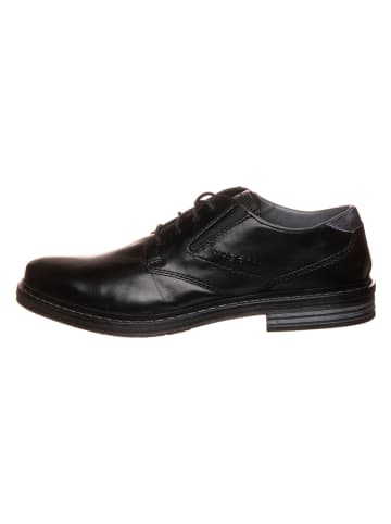 Bugatti Leder-Schnürschuhe in Schwarz