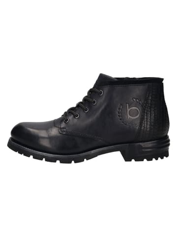 Bugatti Leder-Boots in Schwarz