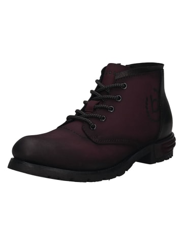 Bugatti Leder-Boots in Schwarz/ Lila