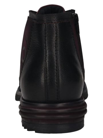 Bugatti Leder-Boots in Schwarz/ Lila