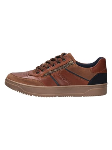 Bugatti Leren sneakers bruin