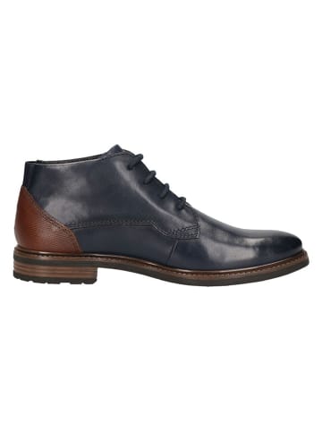 Bugatti Leder-Boots in Dunkelblau