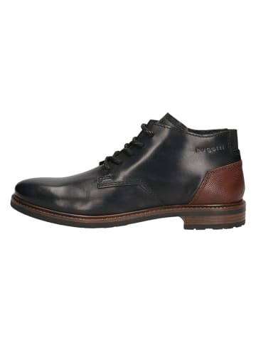 Bugatti Leder-Boots in Schwarz