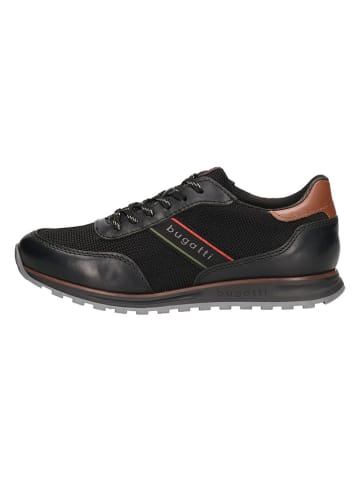 Bugatti Leder-Sneakers in Schwarz