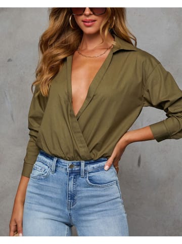 Milan Kiss Bluse in Khaki