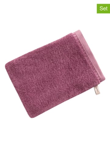 ESPRIT 6er-Set: Waschhandschuhe ''Modern Solid'' in Lila