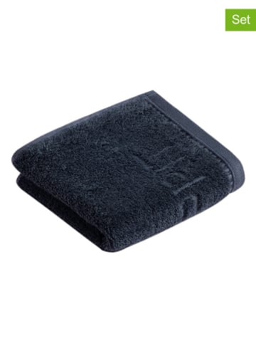 ESPRIT 6-delige set: gastendoeken "Modern Solid" donkerblauw