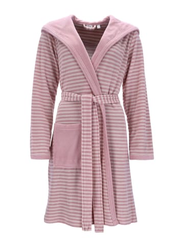 ESPRIT Szlafrok "Striped Hoody" w kolorze jasnoróżowym