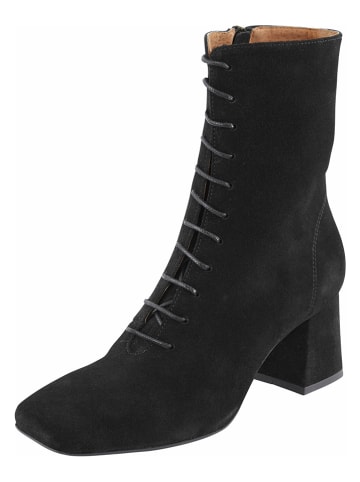 Heine Leder-Stiefeletten in Schwarz