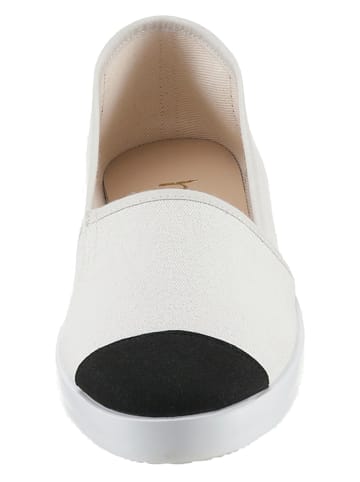 Heine Slipper in Weiß/ Schwarz