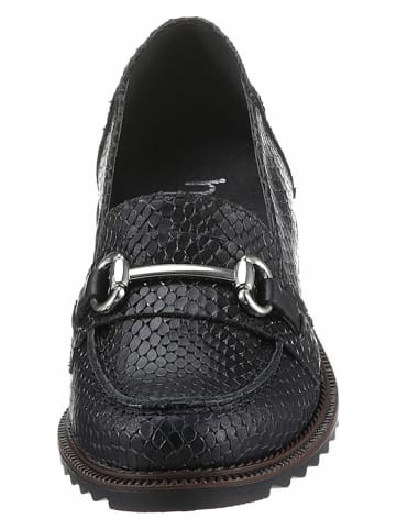 Heine Leren mocassins zwart