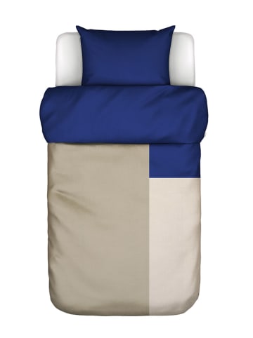Marc O'Polo Bettwäsche-Set "Ewon" in Dunkelblau/ Beige/ Creme