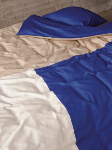 Marc O'Polo Beddengoedset "Ewon" donkerblauw/beige/crème