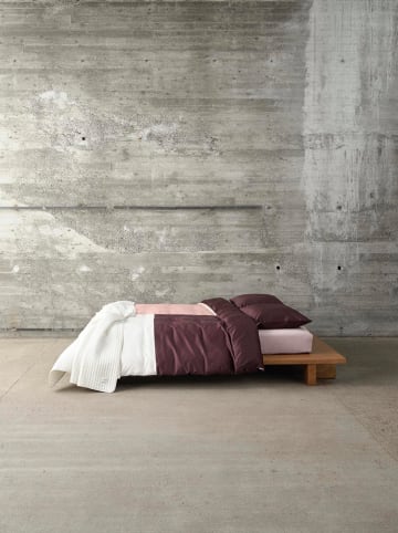 Marc O'Polo Satijnen beddengoedset "Ewon" bordeaux/lichtroze/crème