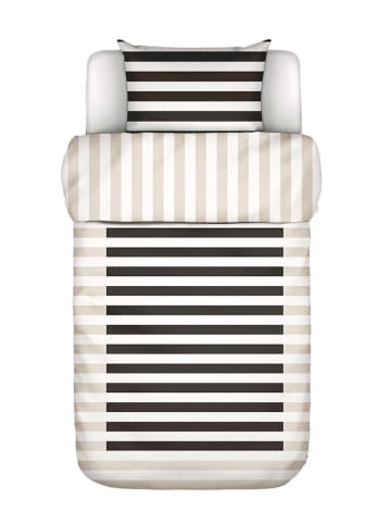 Marc O'Polo Perkal beddengoedset "Sanna" donkerblauw/beige/wit