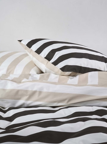 Marc O'Polo Perkal beddengoedset "Sanna" donkerblauw/beige/wit