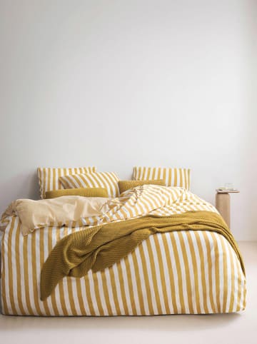 Marc O'Polo Perkal beddengoedset "Mikkeli" geel/wit