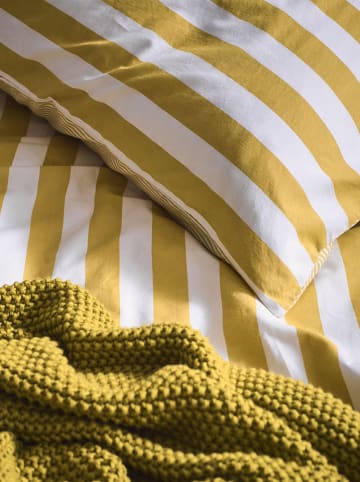 Marc O'Polo Perkal beddengoedset "Mikkeli" geel/wit