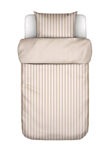 Marc O'Polo Perkal-Bettwäsche-Set "Mikkeli" in Beige/ Weiß