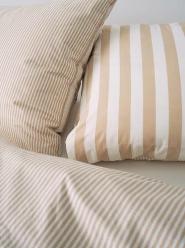 Marc O'Polo Perkal beddengoedset "Mikkeli" beige/wit