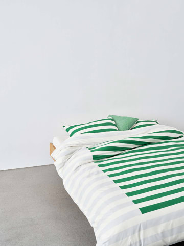 Marc O'Polo Perkal beddengoedset "Sanna" lichtblauw/wit/groen