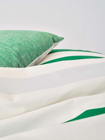 Marc O'Polo Perkal beddengoedset "Sanna" lichtblauw/wit/groen